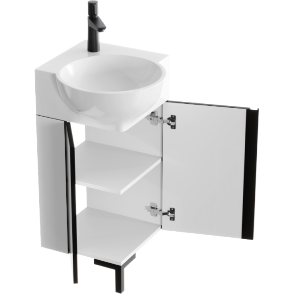 Тумба под раковину угловая Aqwella Porto 45 POR0104WB фото