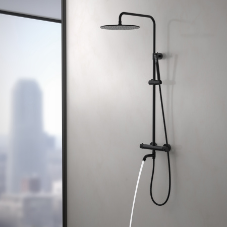 Душевая система с термостатом Timo Saona SX-2380/03 черная матовая фото