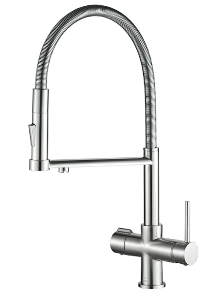 Смеситель для кухни с фильтром для воды Zorg Steel Hammer SH 2002 SATIN фото