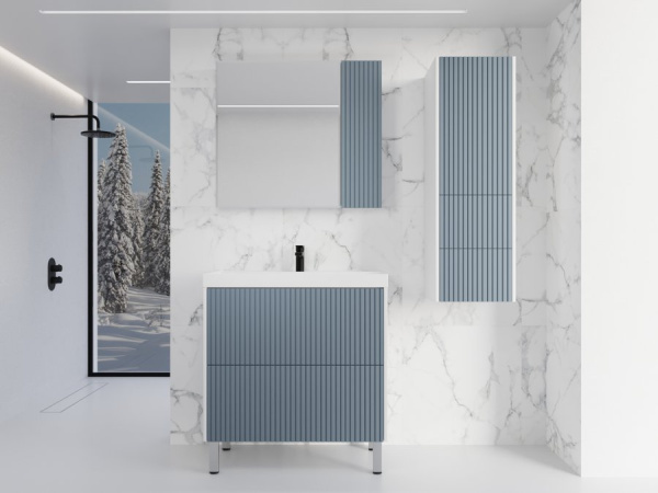 Зеркальный шкаф Style Line Стокгольм 70 ЛС-00002323 графит софт фото