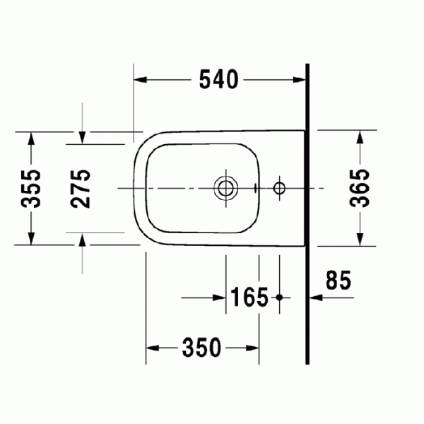 Биде подвесное Duravit Happy D.2 Plus 2258151300 антрацит матовый фото