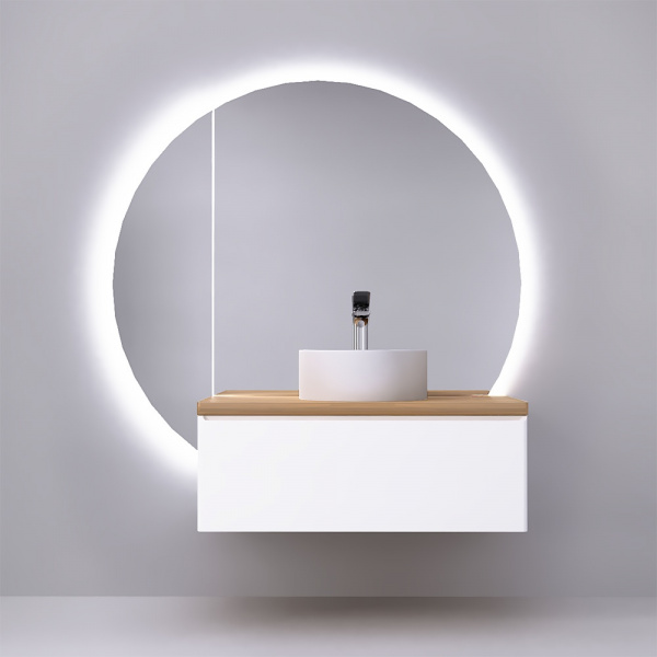 Тумба под раковину Jorno Solis Sol.01.100/P/W 100 см фото