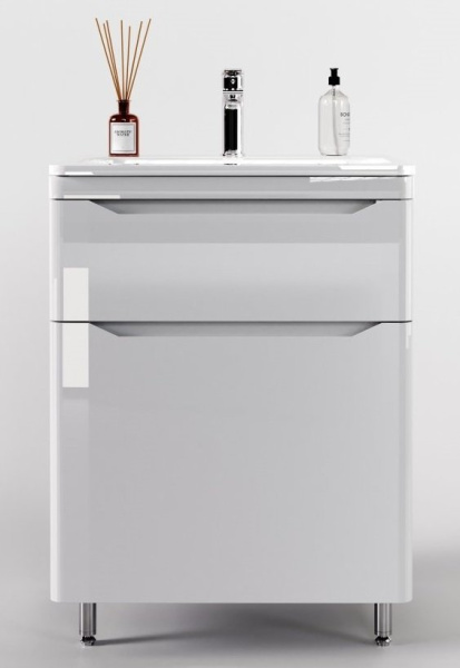 Тумба под раковину Style Line Марелла 70 Люкс Plus СС-00002399 белый глянец антискрейтч фото