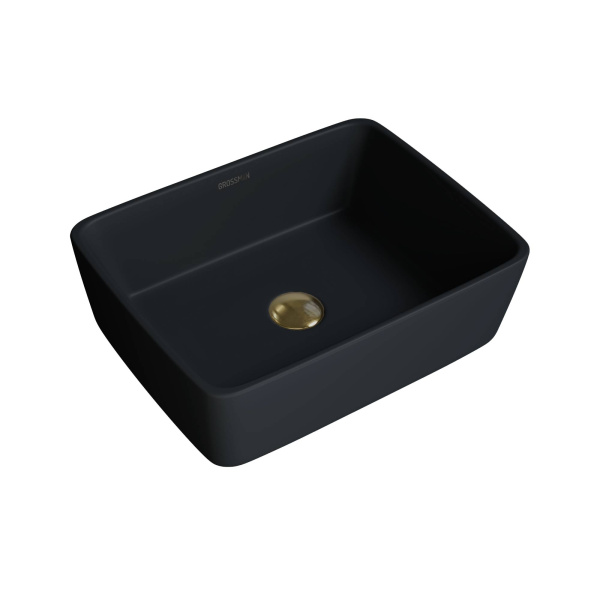 Накладная раковина Grossman Color GR-3016BM 48x37 черная матовая фото