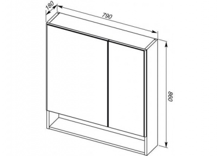 Зеркало-шкаф Aquanet Виго 80 00183362 фото