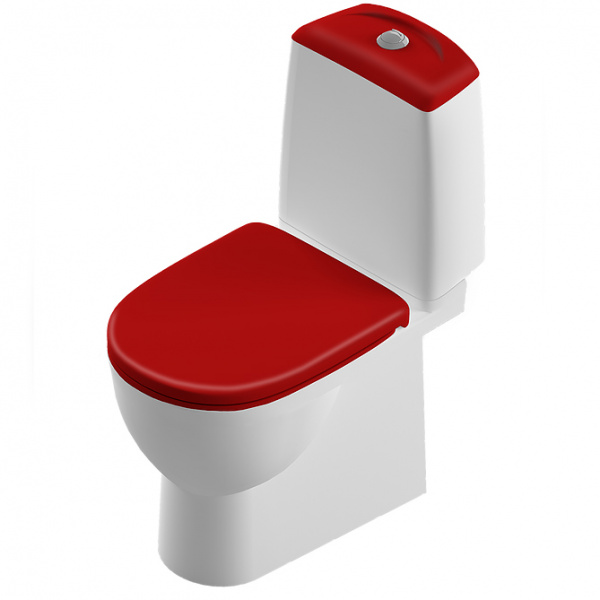 Унитаз-компакт Sanita luxe Best Color Red с сиденьем soft close BSTSLCC07110522 фото