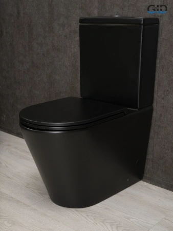 Унитаз напольный безободковый GID Tn2189Bm с сиденьем фото