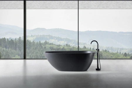 Ванна из искусственого камня Abber Dortmund AM9911B 170x75 черная фото