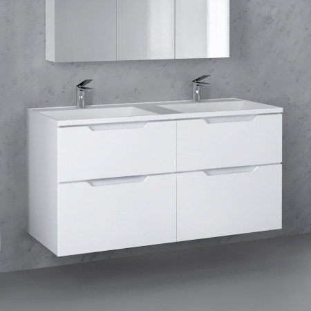 Тумба с двойной раковиной Raval Wector 120 Wct.01.120/P/W/MD фото