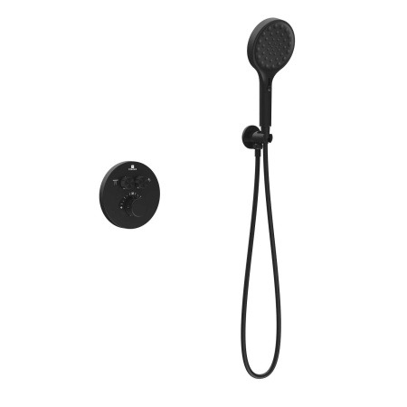 Душевая система скрытого монтажа с термостатом Vincea Inspire VSFW-3I22MT3MB черная матовая фото