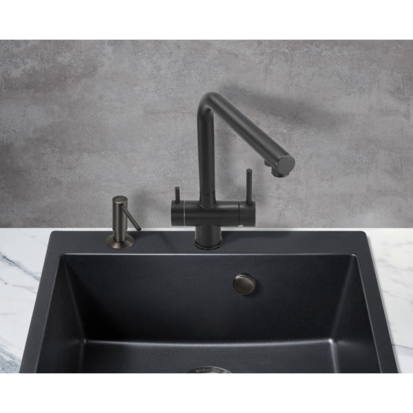 Смеситель для кухни под фильтр Milacio Ultra Almonte MCU.558.TB черный фото