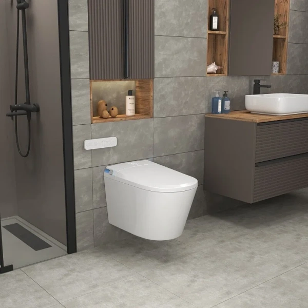 Электронный подвесной унитаз Grossman Smart GR-5702 с функцией биде, с импульсным смывом фото