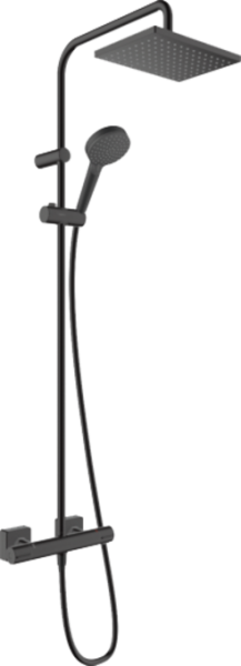 Душевая система (стойка) с термостатом Hansgrohe Vernis Shape Showerpipe 230 1jet 26097670 черная матовая фото