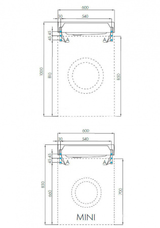 Раковина Акватон Рейн 60 1A72103KRW010 фото