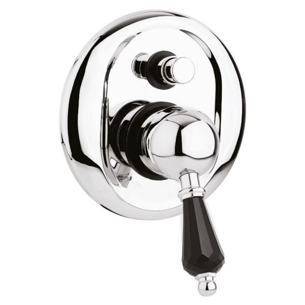 Смеситель для ванны и душа Cezares Vintage VINTAGE-VDIM-01-Sw-N хром/swarovski Nero фото