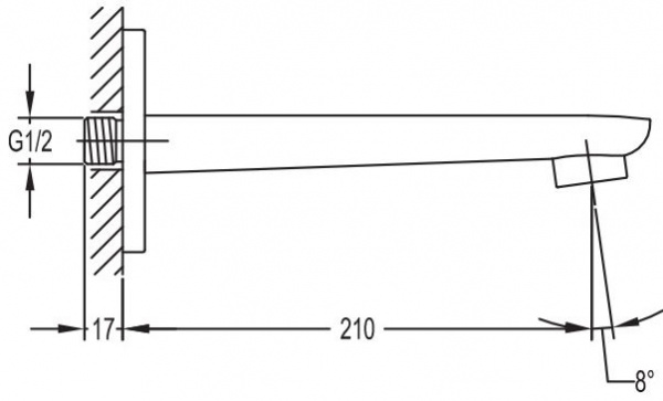 Излив для ванны Cezares Tesoro TESORO-F-TVI-01 фото