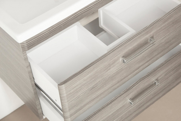 Тумба под раковину Style Line Лотос 80, шелк зебрано, Plus фото