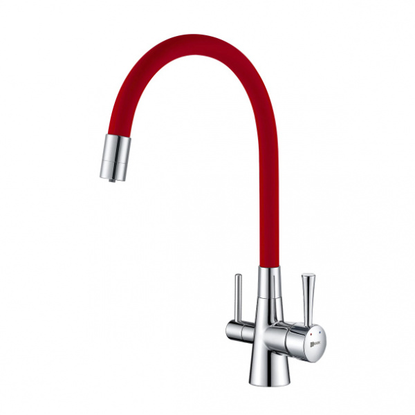 Смеситель для кухни с фильтром для воды Lemark Comfort LM3075C-Red фото