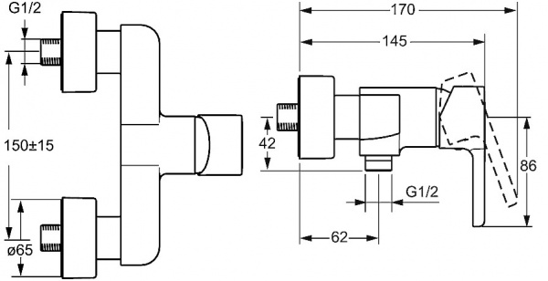 Смеситель для душа Hansa Form 49670103 фото