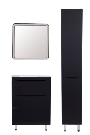 Тумба под раковину Style Line Бергамо мини 60 СС-00002308 черная матовая фото