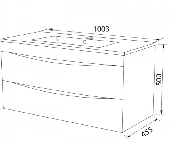 Тумба с раковиной Iddis Cloud CLO10W1i95K фото