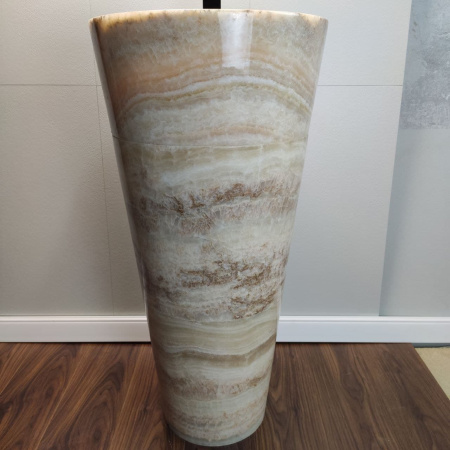 Раковина напольная из оникса Yellow ON-01346 (45*45*90) фото