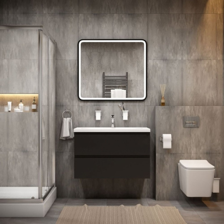 Зеркало с подсветкой Art&Max Genova AM-Gen-900-800-DS-F 90 см фото