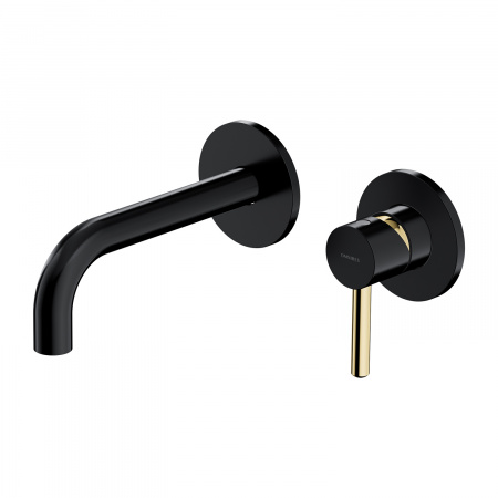 Cмеситель для раковины Omnires Y Y1215HBLGL черный/золото фото