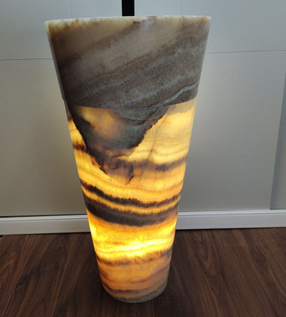 Раковина напольная из оникса Yellow ON-01355 (45*45*90) фото