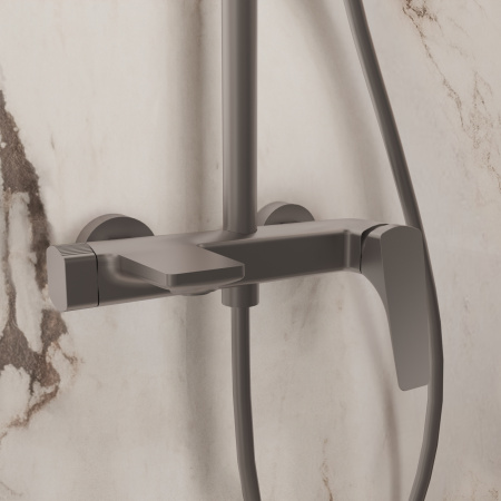 Душевая система Vincea Puro VSFS-5P1GM вороненая сталь фото