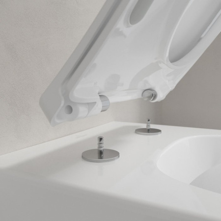 Подвесной унитаз безободковый Villeroy & Boch Venticello 4611RL01 с сиденьем фото