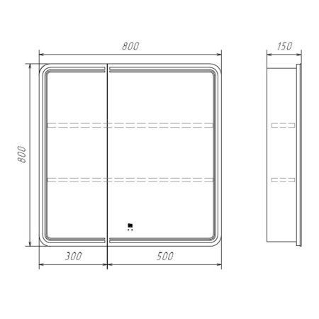 Зеркало-шкаф с подсветкой Comforty Нео-80 00-00020420 фото