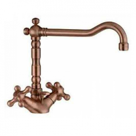 Смеситель для раковины двухвентильный Daniel Revival V5400 br бронза фото