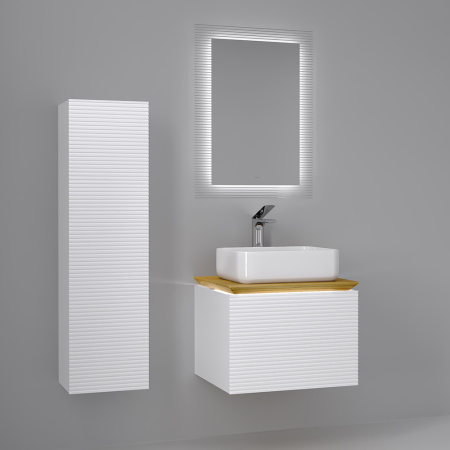 Пенал подвесной Jorno Karat Kar.04.130/P/W белый фото