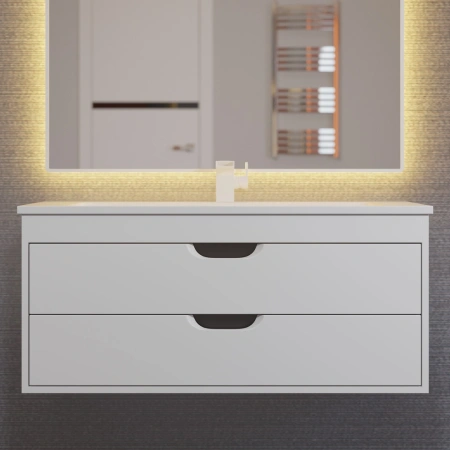 Тумба под раковину Uperwood Modul 100 2930205356 белая/графит фото