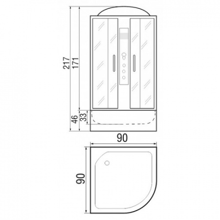 Душевая кабина River Temza 90/46 ТН фото