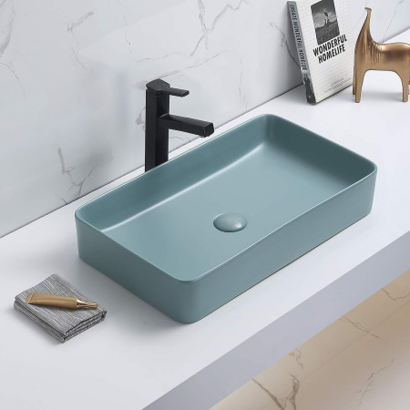 Накладная раковина CeramaLux NC 78189MLG-6 зеленая фото