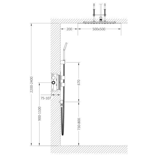 Душевая система скрытого монтажа с термостатом Timo Petruma SX-5029/18SM черное золото фото