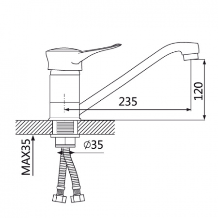 Смеситель для кухни Oute T30 T3003B фото