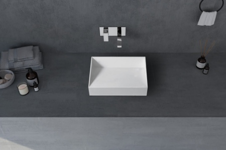 Накладная раковина Abber Stein AS2623 60x35 белая матовая фото