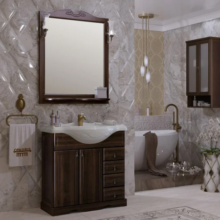 Мебель для ванной Opadiris Клио 85 орех антикварный фото