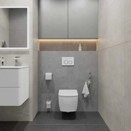 Клавиша смыва Iddis Unifix 004 UNI03WCi77 белая матовая/хром фото