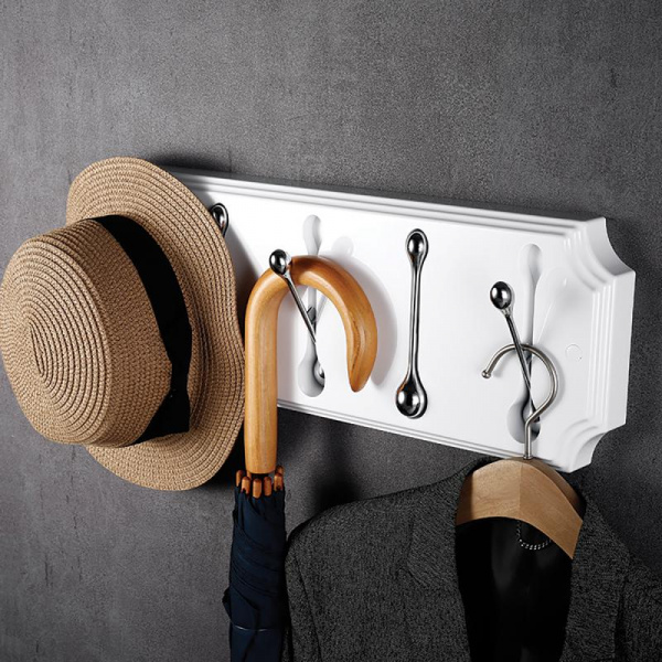 Планка с пятью крючками Elghansa Hermitage HRM-690-White/Chrome фото