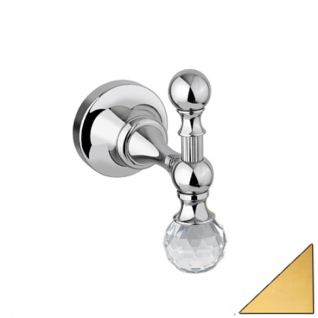 Крючок для ванной одинарный Cezares Olipm OLIMP-HK-03/24-Sw золото/swarovski фото