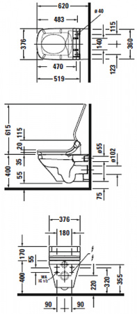 Унитаз подвесной Duravit Durastyle 2537590000 фото