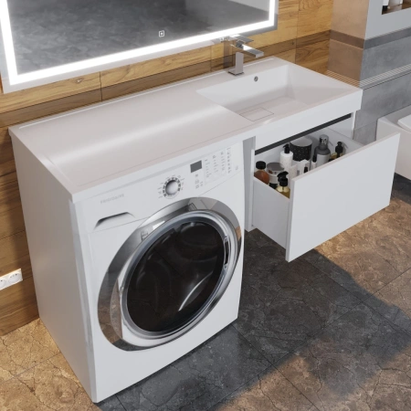 Тумба под стиральную машину Uperwood Magenta 5930205163 белая/графит фото