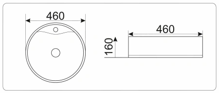 Накладная раковина GID 9008В 46х46 фото
