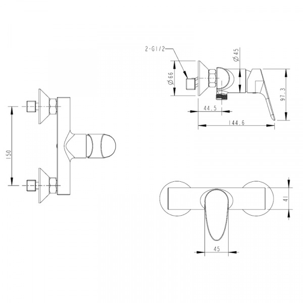 Смеситель для душа Bravat Drop F94898C фото