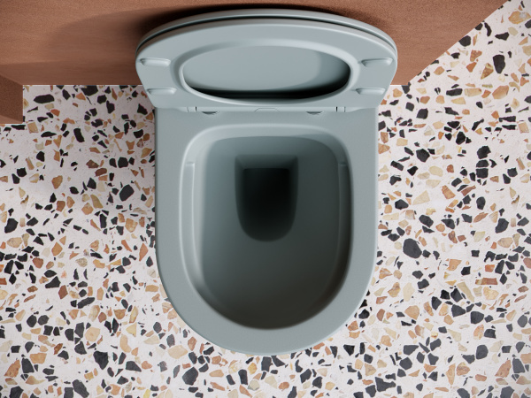 Унитаз подвесной безободковый Ceramica Nova Balearica CN6000MH антрацит матовый фото