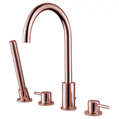 Смеситель на борт ванны Abber Wasser Kreis AF8113RG розовое золото фото